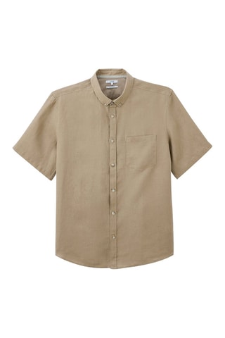 Chemisette regular en lin - Beige