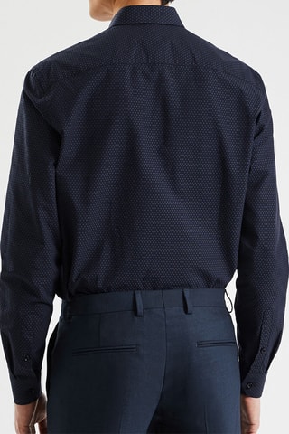 Chemise slim en coton biologique - Noir