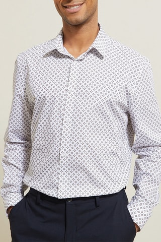 Chemise slim en coton biologique - Blanc