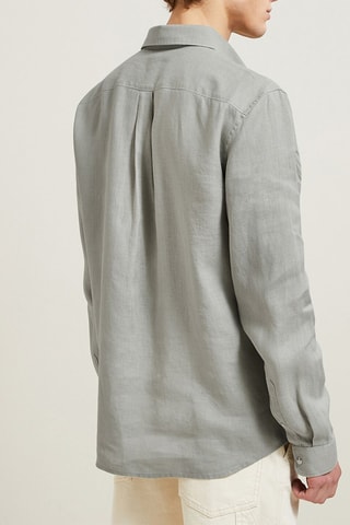 Chemise regular en lin - Vert clair