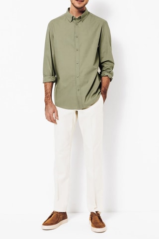 Chemise regular en coton biologique - Vert clair