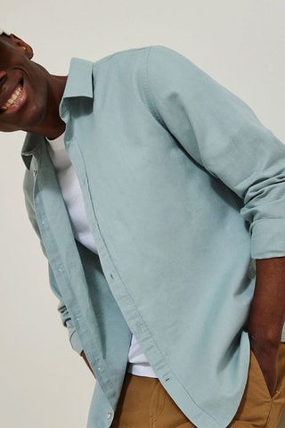 Chemise regular en lin - Vert clair
