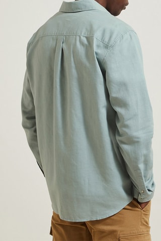 Chemise regular en lin - Vert clair