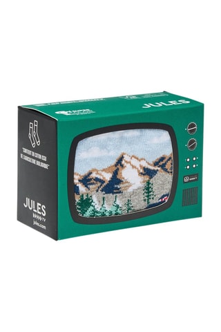 Chaussettes en coton biologique - Ciel et gris