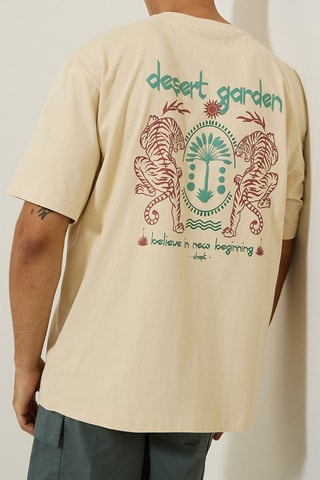 T-shirt relaxed - Beige