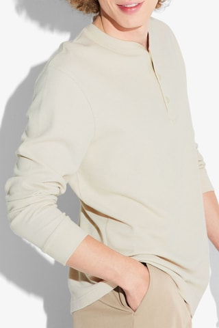 T-shirt regular en coton biologique - Beige