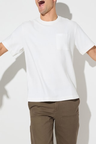 T-shirt relax en coton biologique - Blanc