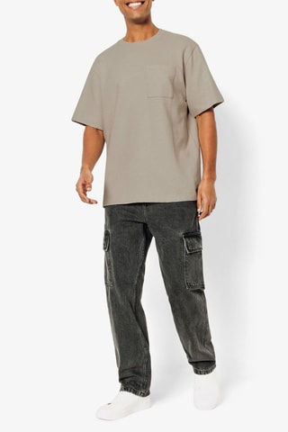 T-shirt relax en coton biologique - Gris clair