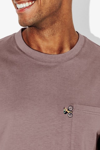 T-shirt regular en coton biologique - Vieux rose