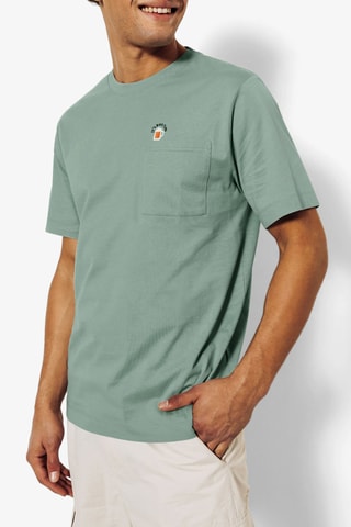 T-shirt regular en coton biologique - Vert olive