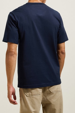 T-shirt regular en coton biologique - Bleu foncé