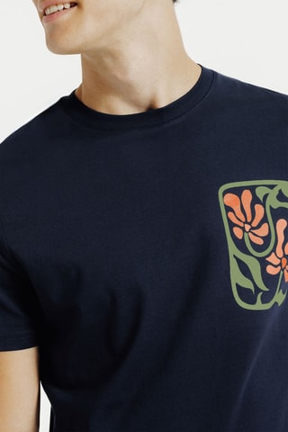 T-shirt slim - Bleu foncé