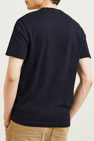 T-shirt regular en coton biologique - Bleu foncé