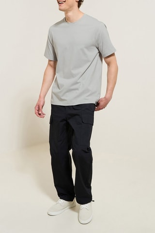 T-shirt regular en coton biologique - Gris clair