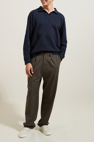 Sweat en coton biologique - Bleu foncé