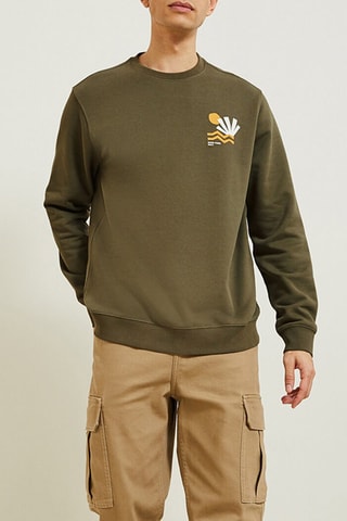 Sweat en coton biologique - Kaki