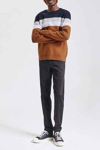 Sweat - Bleu marine et camel