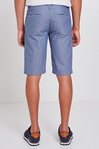 Bermuda chino en lin  - Bleu
