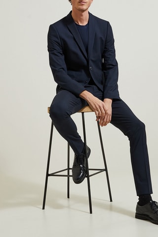 Pantalon de costume slim - Bleu