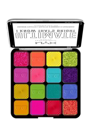 Paleta vegan 16 sombras de pálpebras Ultimate - I Know That's Bright - 16 x 0,8 g