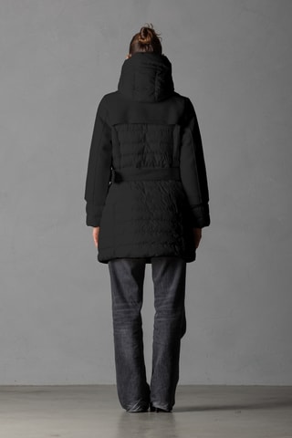 Trench en laine à capuche - Noir