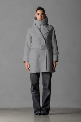 Trench en laine à capuche - Gris