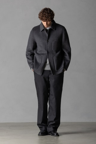 Surchemise en laine - Gris foncé