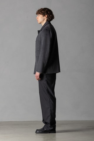 Surchemise en laine - Gris foncé