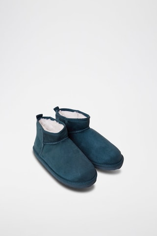 Gevoerde Enkellaarzen Chesnut Pauwblauw