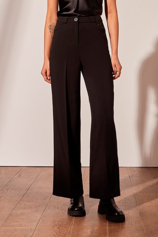 Broek Hoge Taille Wide Legs Paul - Zwart