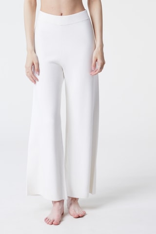 Broek Hoge Taille Wide Legs Alia Ecru