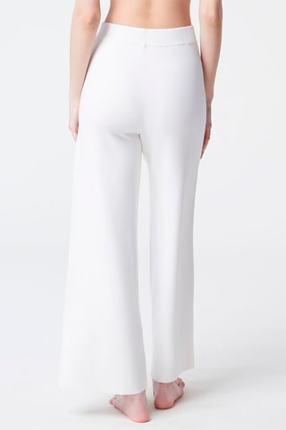 Broek Hoge Taille Wide Legs Alia Ecru