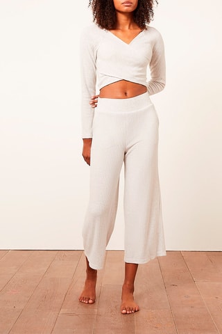 Broek Wide Legs Cadia Ecru