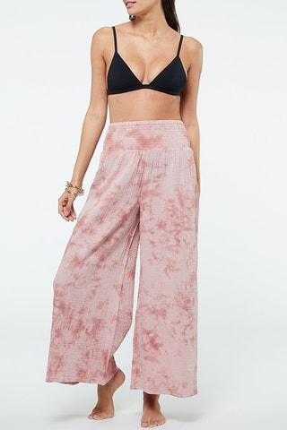 Strandbroek met Tie and Dye Effect - Roze