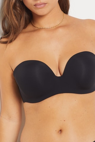 Voorgevormde Bandeau Pure Fit- Zwart