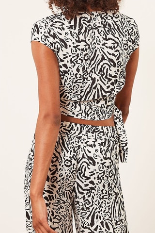 Crop Top Guepard Blauwgroen