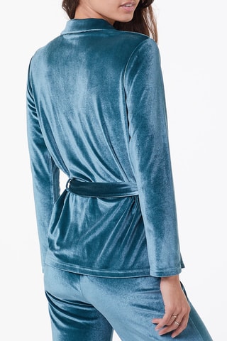 Velours Blouse Velvety Dennengroen