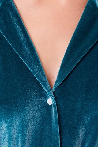 Velours Blouse Velvety Dennengroen