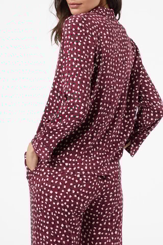 Blouse Cream Bordeauxrood