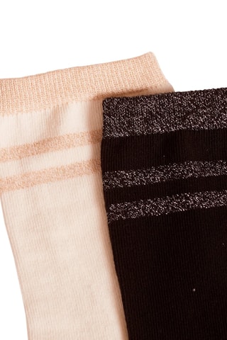 2 Paar Sokken - Zwart en Zalmkleurig