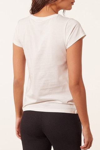 T-shirt Woodstock and Snoopy Snoopy and the Peanuts Tina Ecru