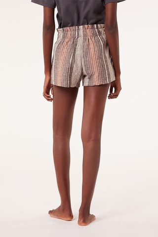 Linnen Short - Bruin en Oranje