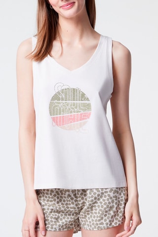 Short Hoge Taille Rana Wit en Bruin