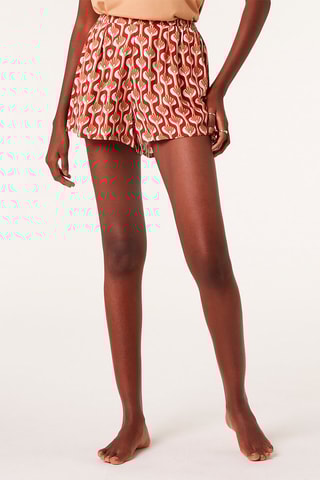 Short Hoge Taille Yena Bordeauxrood