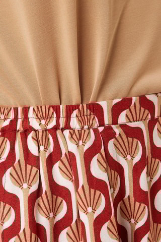 Short Hoge Taille Yena Bordeauxrood