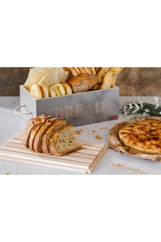 Boîte à pain et planche à découper en hêtre Pierre Gourmet - 35 x 20 x 14 cm