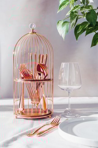 Ménagère en acier inoxydable StoneRose - 
24 pièces