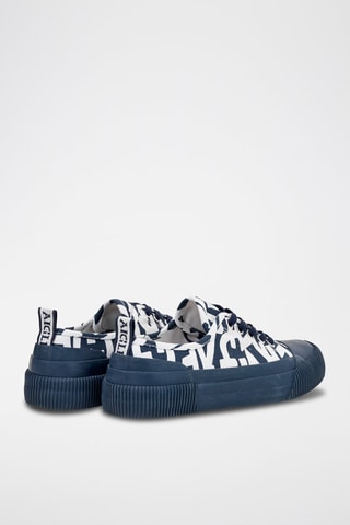 Sneakers Rubber Low Marineblauw en Wit