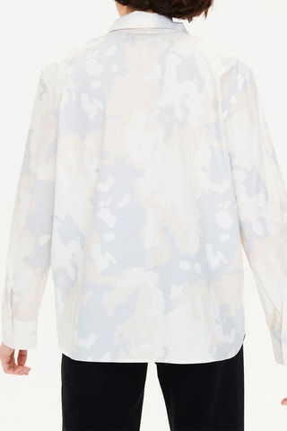 Chemise regular Blanc et gris