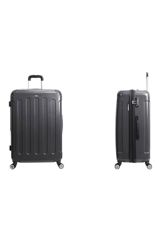 Valise grand volume (L) Tunis - 75 cm - Noir, argenté et gris